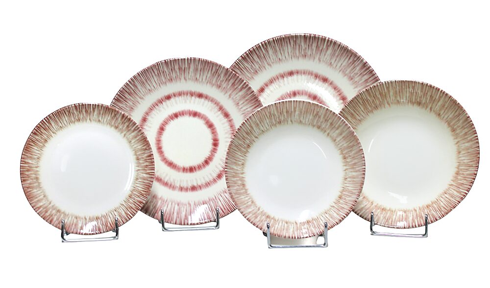 Σετ 20 τεμ. Σερβίτσιο Πιάτων Πορσελάνης "LINES"