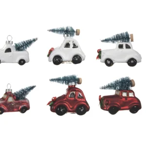 Στολίδι γυάλινο αυτοκίνητο με δέντρο