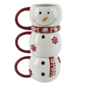 Κούπες κεραμικές σετ χιονάνθρωπος