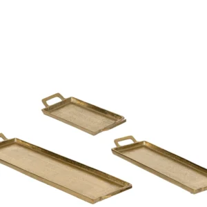 Δίσκοι σετ 3 τεμάχια μεταλλικοί χρυσοί