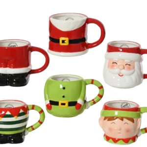 Κούπα κεραμική Ξωτικό, Άη Βασίλης σετ 3 τεμάχια