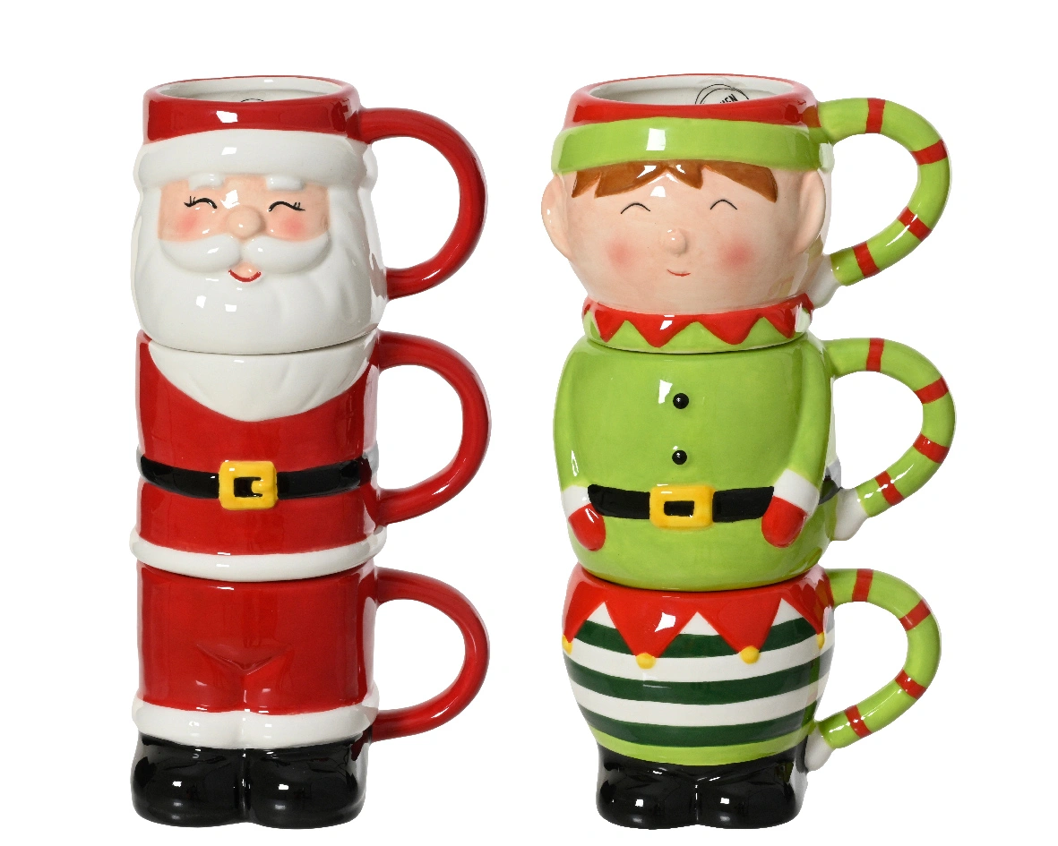 Κούπα κεραμική Ξωτικό, Άη Βασίλης σετ 3 τεμάχια - Image 2