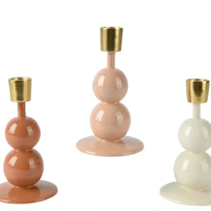 Κηροπήγιο σιδερένιο με επίστρωση σμάλτου 3 χρώματα