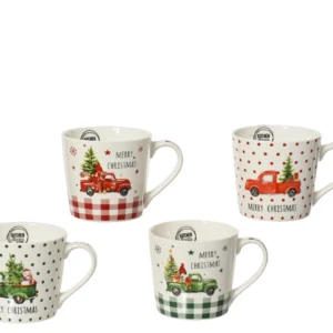 Κούπα πορσελάνης με Χριστουγεννιάτικη φιγούρα 8,8εκ.