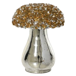 Μανιτάρι γυάλινο με γκλίτερ σε 2 μεγέθοι