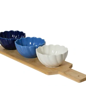 ΣΕΤ 3 ΜΠΟΛΑΚΙΑ ΠΟΡΣΕΛΑΝΗΣ ΣΕ ΞΥΛΙΝΗ ΒΑΣΗ