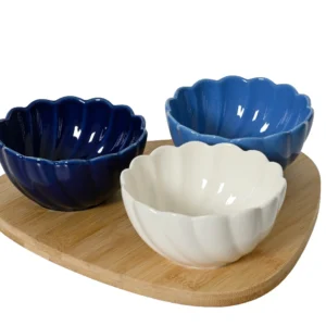 ΣΕΤ 3 ΜΠΟΛΑΚΙΑ ΠΟΡΣΕΛΑΝΗΣ ΣΕ ΞΥΛΙΝΗ ΒΑΣΗ